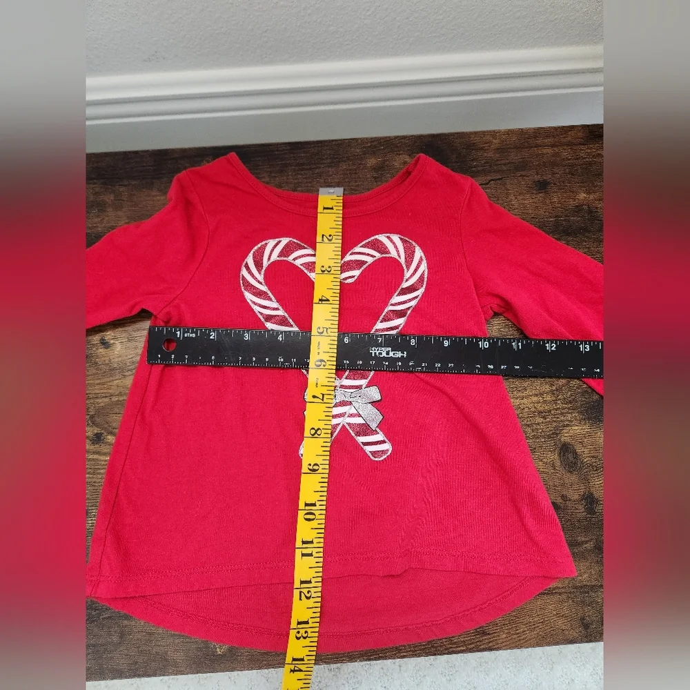 Toddler Baby girl long sleeve candy cane Holiday Shirt size‎ 2t